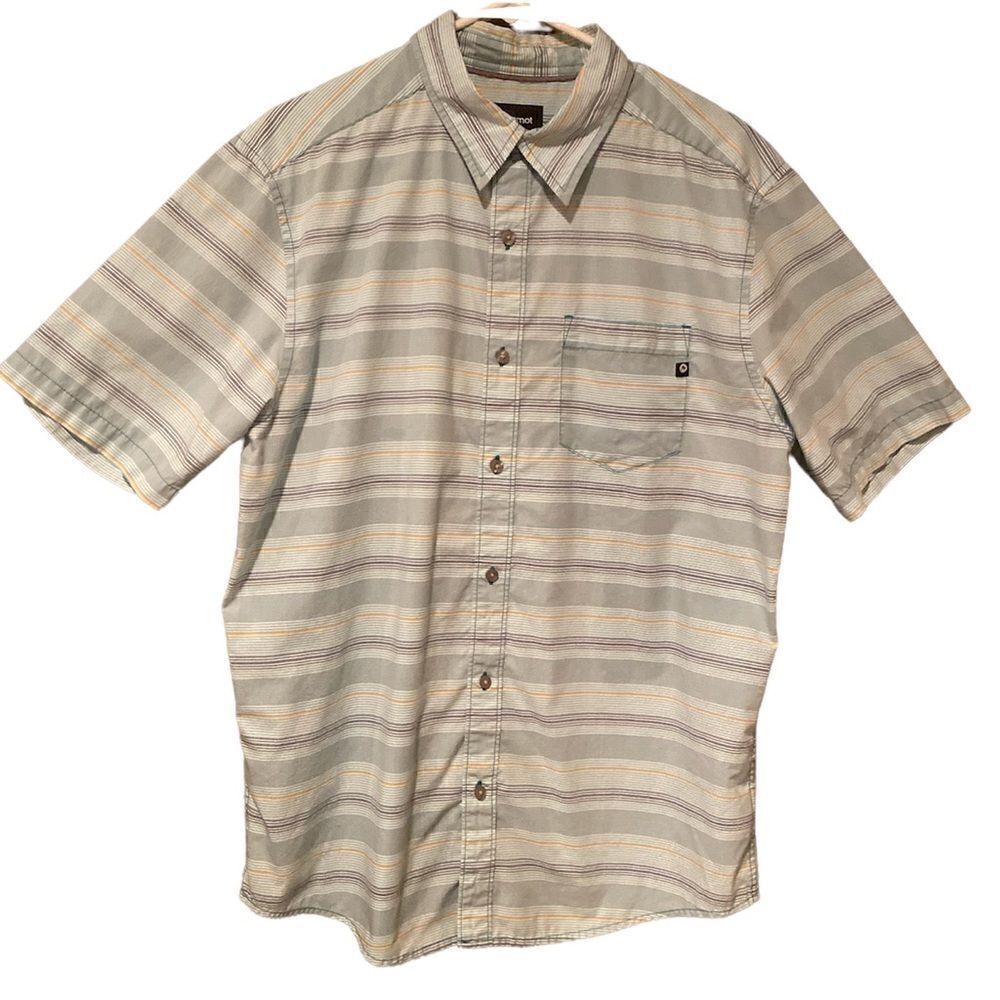 Marmot Stripe Short Sleeve Button Up